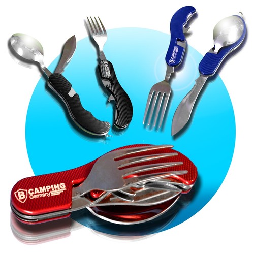 4in1 camping besteckset - camping,
